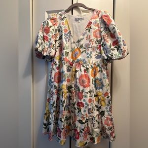 Crosby bubble sleeve Izzy dress lemon verbena